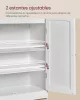 VASAGLE Fürdőszobai Szekrény Állítható Polcokkal Felhőfehér