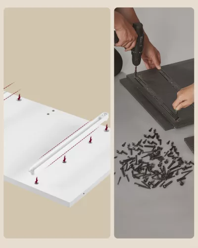 VASAGLE fürdőszobai szekrény beépített töltőállomással fiókokkal és állítható polcokkal 30 x 60 x 100 cm felhőfehér