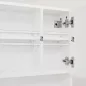   VASAGLE Modern Tükrös Fürdőszobai Fali Szekrény Állítható Polcokkal Magasfényű Fehér