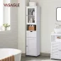   VASAGLE Elegance Fürdőszobai Oszlopszekrény Állítható Polcokkal Fehér