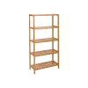 SONGMICS BCB35Y Polcrendszer Bambusz 5 Állítható Polccal Természetes 60 x 26 x 130 cm