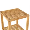 SONGMICS 5 Szintes Bambusz Polcrendszer Természetes 33 x 33 x 146 cm