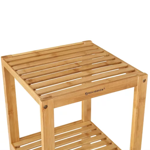 SONGMICS 5 Szintes Bambusz Polcrendszer Természetes 33 x 33 x 146 cm