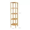 SONGMICS 5 Szintes Bambusz Polcrendszer Természetes 33 x 33 x 146 cm