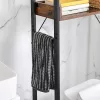 VASAGLE BTS002B01V1 WC Feletti Polc 3 Nyitott Polccal Fa-Fém Vintage Barna-Fekete
