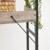 VASAGLE WC Feletti Polc 3 Szintes Tárolóval Ipari Stílus Greige-Fekete