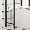 VASAGLE WC Feletti Polc 3 Szintes Tárolóval Ipari Stílus Greige-Fekete