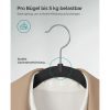 SONGMICS Bársony Vállfa Szett 30 db Csúszásmentes Fekete Ruhaakasztó