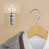 SONGMICS Prémium Juharfa Vállfa Szett 360° Forgatható Akasztóval Természetes 10 db