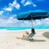 SONGMICS Állítható Strandszék Alumínium Vázzal Zöld