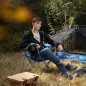SONGMICS Összecsukható Kempingszék Szett Kék Oxford Szövettel