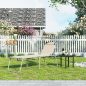 SONGMICS Premium Napozóágy Árnyékolóval Bézs Alumínium Kerti Nyugágy