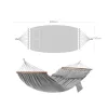 SONGMICS dupla függőágy pamut-poliészter szövetből szürke 210 x 150 cm