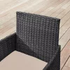 SONGMICS GGF004B05 Kerti Bútor Szett PE Polyrattan Lounge Garnitúra Fekete-Taupe