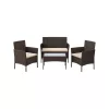 SONGMICS GGF004K05 Polyrattan Kerti Bútor Szett Barna-Bézs