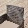 SONGMICS GGF004K05 Kerti Bútor Szett PE Polyrattan Barna-Taupe