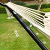 SONGMICS Hordozható Függőágy Állvánnyal Bézs-Fekete 210 cm