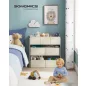 SONGMICS Gyerekpolc 7 Tárolódobozzal MDF Galambszürke