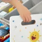   SONGMICS Űrhajós Játéktároló Állvány 16 Kivehető Tárolódobozzal Fehér-Kék-Szürke