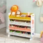   SONGMICS GKRS04WT játéktároló polc 12 textil tárolódobozzal fehér tengeri állat mintával