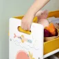   SONGMICS GKRS04WT játéktároló polc 12 textil tárolódobozzal fehér tengeri állat mintával