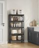 SONGMICS Ipari Polcrendszer Rusztikus MDF Polcokkal Fekete-Barna 150 cm