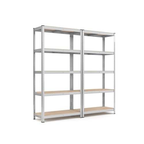 SONGMICS GLR040E02 Nagy Teherbírású Acél Polcrendszer Szett Ezüst