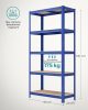 SONGMICS Nagy Teherbírású Acél Polcrendszer Kék 875 kg