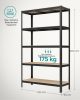 SONGMICS Nagy Teherbírású Acél Polcrendszer 875 kg Fekete