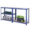SONGMICS Nagy Teherbírású Acél Polcrendszer Kék 650 kg