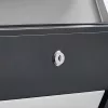 SONGMICS Modern Fali Postaláda Rozsdamentes Acél Betekintő Ablakkal Ezüst-Antracit