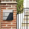 SONGMICS Modern Fali Postaláda Rozsdamentes Acél Betekintő Ablakkal Ezüst-Antracit