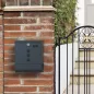   SONGMICS Modern Fali Postaláda Újságtartóval Antracitszürke