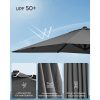SONGMICS Prémium Oldalkaros Napernyő 3x3m Szürke UPF50+ Védelem