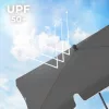 SONGMICS Téglalap Alakú Erkélynapernyő UPF50+ Szürke