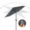 SONGMICS 197 cm Dönthető Kerti Napernyő UPF 50+ Szürke