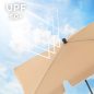 SONGMICS Téglalap Alakú Erkélynapernyő UPF50+ Védelemmel Bézs