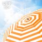 SONGMICS Csíkos Napernyő UPF50+ Védelemmel 1,6m Narancssárga-Fehér