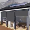 SONGMICS Függőleges Teraszárnyékoló Szürke Alumínium Házas Napellenző 250x160 cm