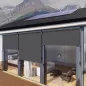   SONGMICS Függőleges Teraszárnyékoló Szürke Alumínium Házas Napellenző 250x160 cm