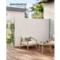 SONGMICS Prémium Oldalsó Napellenző 180x300 cm Bézs Teraszhoz TÜV Tanúsított