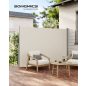 SONGMICS 200 x 350 cm Oldalsó Napellenző Teraszhoz és Erkélyhez Bézs GSA205E02