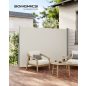 SONGMICS 200 x 350 cm Oldalsó Napellenző Teraszhoz és Erkélyhez Bézs GSA205E02
