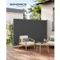 SONGMICS 200 x 350 cm Oldalsó Napellenző Teraszhoz Füstszürke GSA205G02