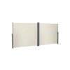 SONGMICS Dupla Oldalsó Napellenző Bézs Alumínium 1.8 x 6 m