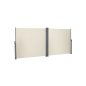 SONGMICS Dupla Oldalsó Napellenző Bézs Alumínium 1.8 x 6 m