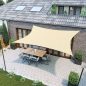 SONGMICS Prémium Napvitorla 3x4m Homokszínű Vízálló UV-védett