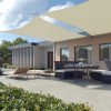 SONGMICS Premium HDPE Napvitorla 2x3m Bézs UV-védő Légáteresztő