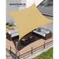 SONGMICS Prémium HDPE Napvitorla 3x4m Homokszín UV-védett Légáteresztő