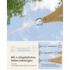 SONGMICS Prémium HDPE Napvitorla 3x4m Homokszín UV-védett Légáteresztő